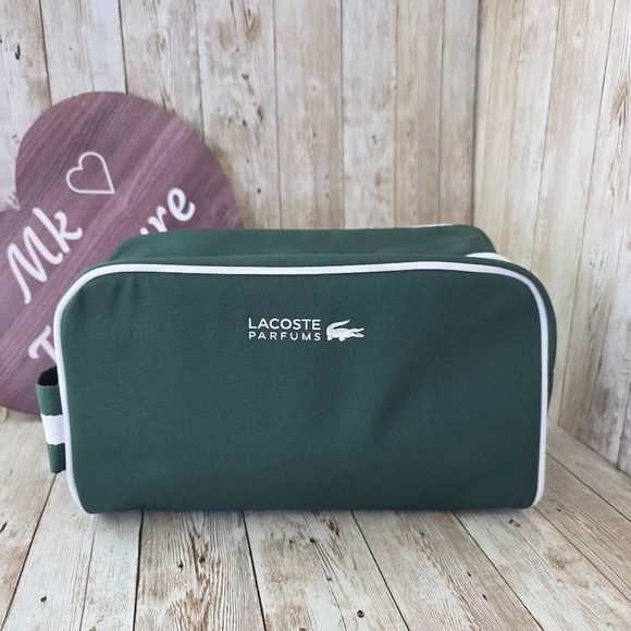 Lacoste Unisex Toiletry Bag Green - Picture 1 of 8
